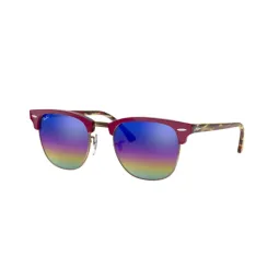 Anteojos de Sol Ray Ban Clubmaster 3016 1221c3 Violeta Espejado verde violeta