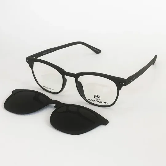 Anteojos Max Polar Magic 158 Clip On Negro