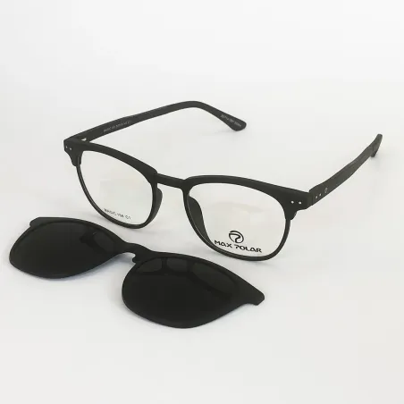 Anteojos Max Polar Magic 158 Clip On Negro