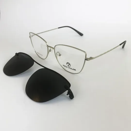 Anteojos Max Polar Magic 82 Clip On Cromado
