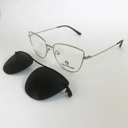 Anteojos Max Polar Magic 82 Clip On Cromado