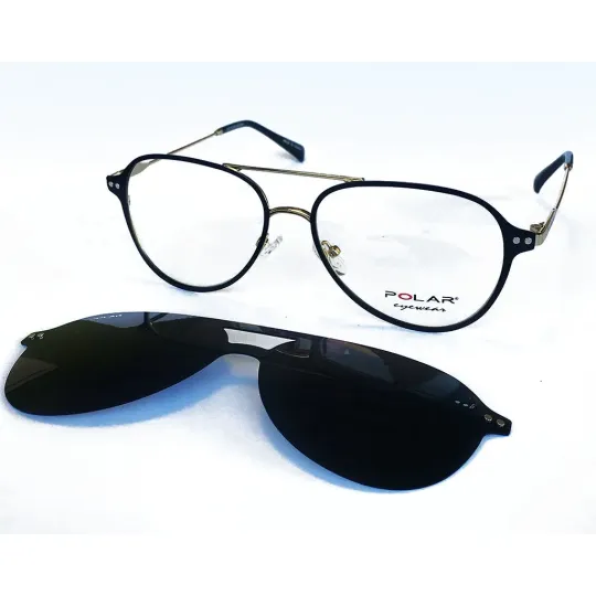 Anteojos Polar Clip On 415 78 Aviador Polarizado