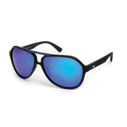 Lentes de Sol Vulk Don Letts Negro Espejado Azul