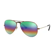 Comprar Anteojos Ray Ban Aviador 3025 espejado verde 9018C3 58