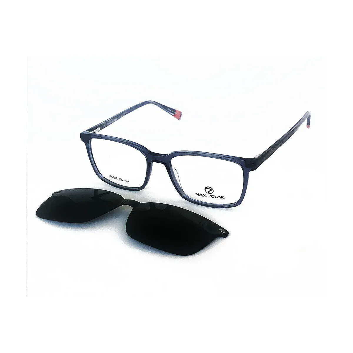 Anteojo Max Polar Clip On Magic 252 azul 4