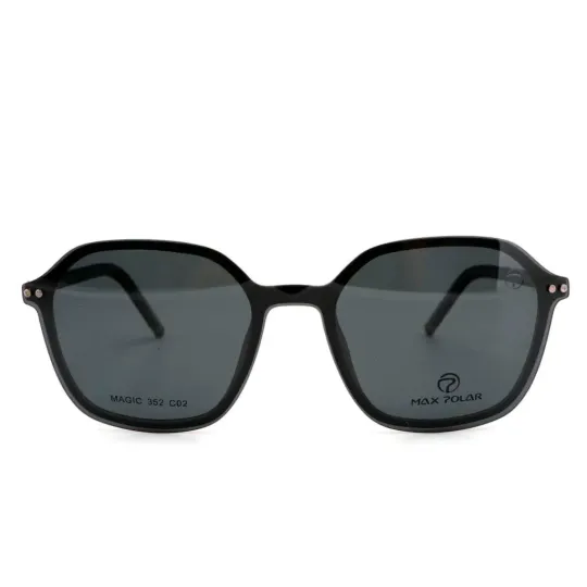 Anteojo Max Polar Lentes Clip On Magic 352 Negro Opaco