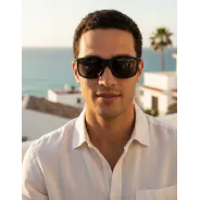 Anteojos de sol Cima Tour 10006 Negro Brillo Polarizado