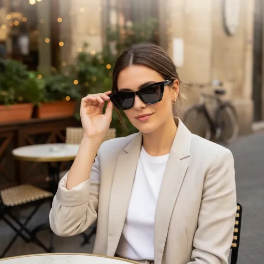 Anteojos de sol Ay Not Dead Ann 193 10106 Negro Opaco Polarizado