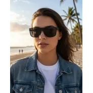 Lentes de Sol Rusty Zaedit Negro Brillo Polarizado sblk drt03