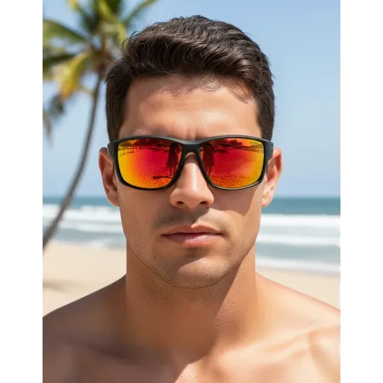 Lentes de Sol Mormaii Joaca 4 Espejado Rojo 3 Polarizado