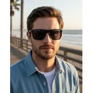 Anteojos de sol Reef 308 2 Negro Brillo polarizado