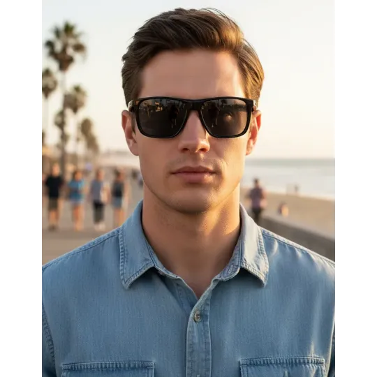 Anteojos de sol Reef 308 2 Negro Brillo polarizado