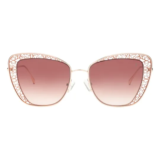 Anteojos de sol Valeria Mazza 7418 1 Dorado Lentes marrones