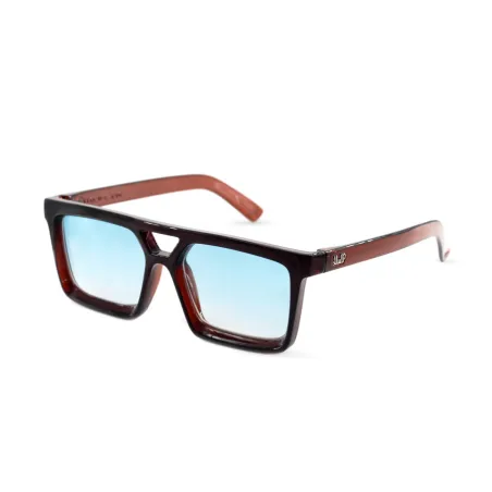 Vulk Crimson brown g blue Marron lentes celeste