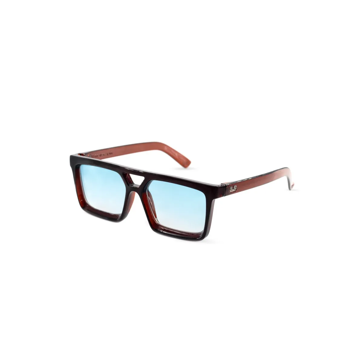 Vulk Crimson brown g blue Marron lentes celeste