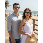 Anteojos de sol Orbital Crystal lentes gafas Espejado Celeste
