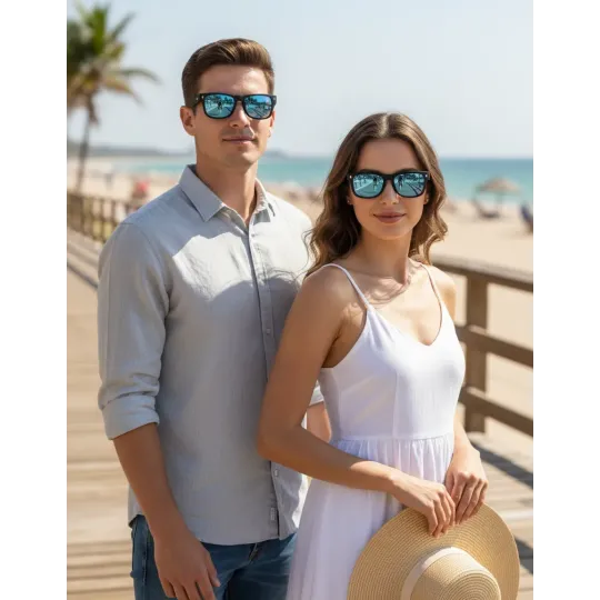 Anteojos de sol Orbital Crystal lentes gafas Espejado Celeste