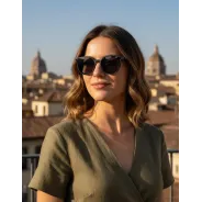 Anteojos de sol Orbital Brera Negro Brillo Gafas Grandes
