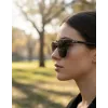 Anteojos de sol Orbital Brera Negro Brillo Gafas Grandes
